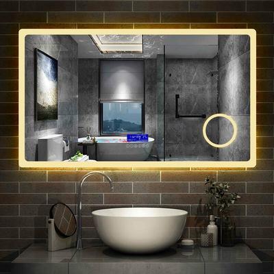 140×80 cm BT Kalt/Warmweiß 3x LED Schminkspiegel Touch Beschlagfrei Image
