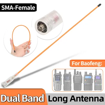 ABBREE Walkie Talkie AR-771T Dual Band SMA-Female Antenna for Baofeng UV-5R BF-888S UV-21 PRO