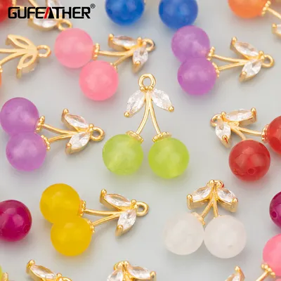 GUFEATHER MF16,jewelry accessories,18k gold plated,copper,zircons,beads,hand made,charms,jewelry