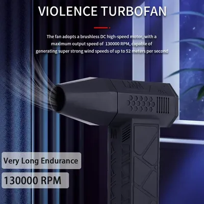X3 High-speed Turbo 130,000 Rpm Brushless Violent Fan Handheld Rechargeable Outdoor Powerful Dusting