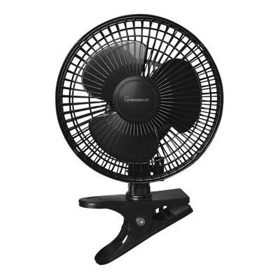 VisionAir 6" Black Convertible Clip-On / Tabletop 2-Speed Desk Fan 1VAFD6 - 120V