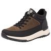 Sneaker RIEKER EVOLUTION, Herren, Gr. 42, braun (braun, schwarz), Leder, Lederimitat, Textil, sportlich, Schuhe, Freizeitschuh, Outdoorschuh, Schnürboots mit TEX-Membran