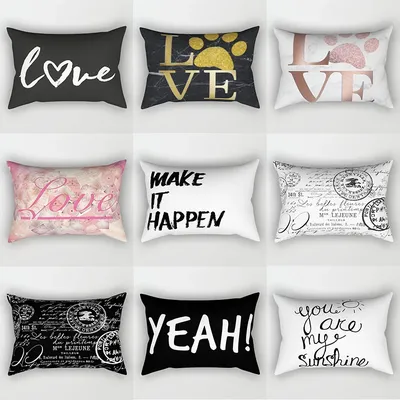 Liebesbrief „Make It Happen You Are My Sunshine“-Kissenbezüge, hochwertige, kurze, rechteckige Image