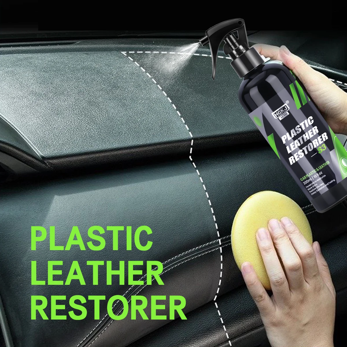 Auto Kunststoff Leder Restaurator Spray Polish Reiniger Beschichtungsmittel Zurück Zu Schwarz Mehr Glanz Auto Reinigung Produkte S3 Image