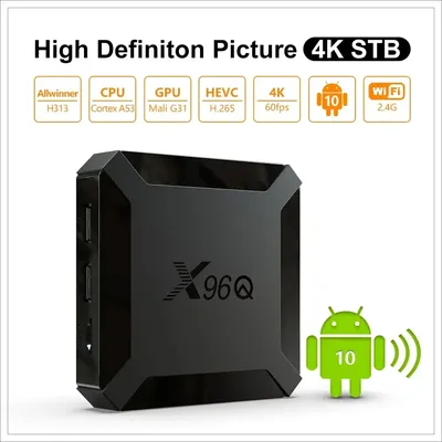 Android10 HDR10 4K Smart TV Box Allwinner H313 Quad Core 2G16GB Streaming Media Player Netflix X96Q