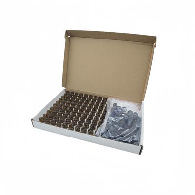 TEMU 100pcs Portable Brown Glass Essential Oil Bottles - 1ml, 2ml, 3ml, 5ml Sizes, Pvc-free With Black Caps & Travel- Image