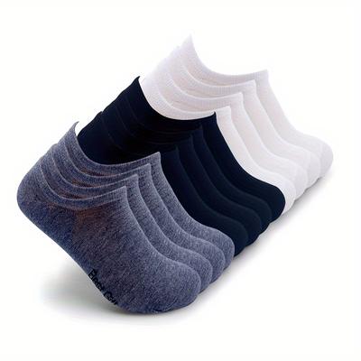 TEMU 12 Pairs Of No-show Socks - Soft, Breathable, And Comfortable For Men And Women, Stay Cool In Summer