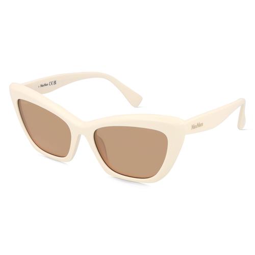 Max Mara MM0063 Damen-Sonnenbrille Vollrand Cateye Acetat-Gestell, weiß