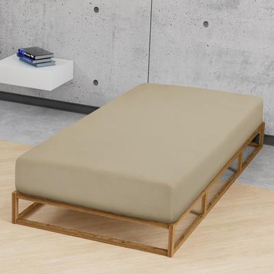 biberna Jersey-Elastic-Spannbetttuch taupe, 1x 140x200 cm - 160x220 cm Image