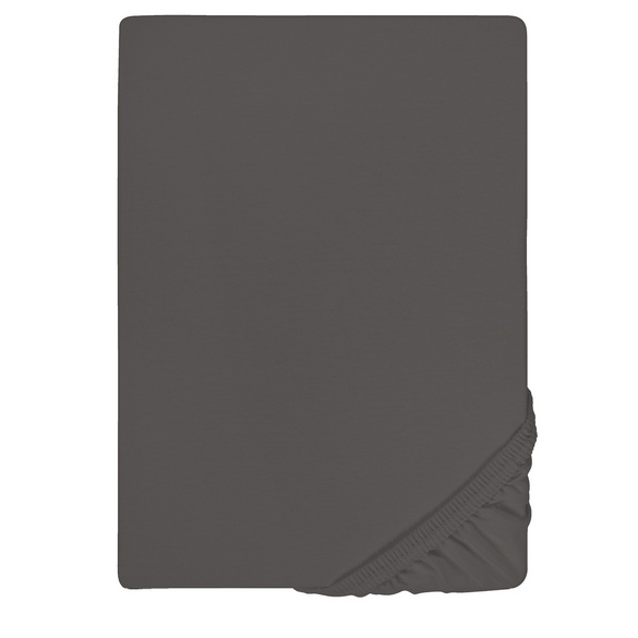 biberna Jersey-Elastic-Boxspring-Spannbetttuch dunkelgrau, 1x 90x190 cm - 100x220 cm Image