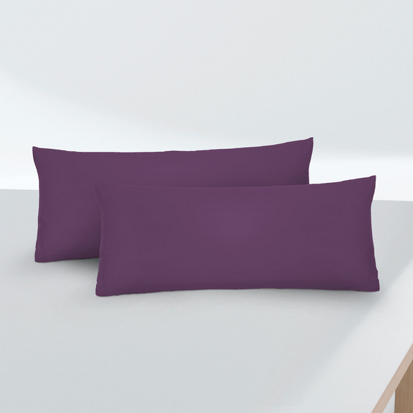 biberna Feinjersey-Kopfkissenbezug Doppelpack dunkel violett, 2x 40x60 cm Image