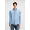 Langarmhemd BOSS ORANGE "Relegant", Herren, Gr. 6XL, N-Gr, blau (open blau460), Web, Obermaterial: 100% Baumwolle, unifarben, casual, regular fit, hoch geschlossener Ausschnitt, Langarm eingesetzt 2-Knopf-Manschette mit Knöpfen, Hemden, mit BOSS...