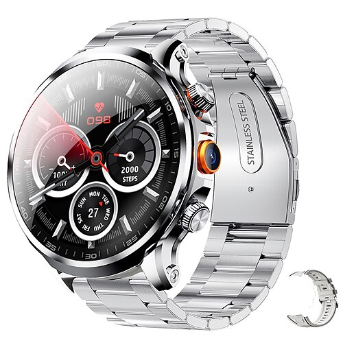imosi h18 Smartwatch 1,95 Zoll Smartwatch Fitness Laufen 4G Uhr Schrittzähler Anruferinnerung Pulsmesser Kompatibel mit Smartphone Herren GPS Lange Standby Freisprechanrufe IP 67 52mm