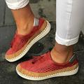 sneakers slip-on casual da donna con nappe rosse con rete traspirante e dettagli in sughero per il comfort quotidiano
