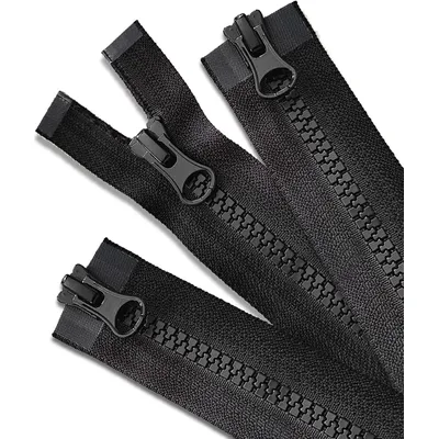 5# Black Resin Double Open Zipper Single Open Zipper for Down Jacket Coats Tailoring Sewing Supplies 50/60/70/80/90/100/cm