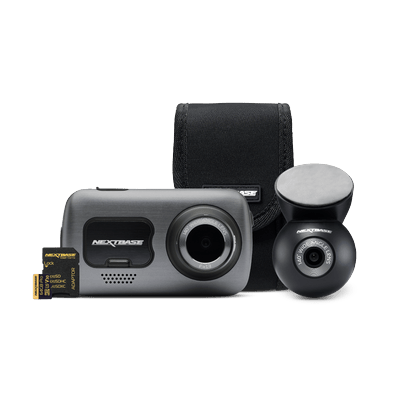 Nextbase 622GW Superior Package – 4K Front & Rear Dash Cam + 64GB microSD & Carry Case, WiFi, Parking Mode, Bluetooth, GPS, Image Stabilisation, SOS, Dual Channel, Enhanced Night Mode