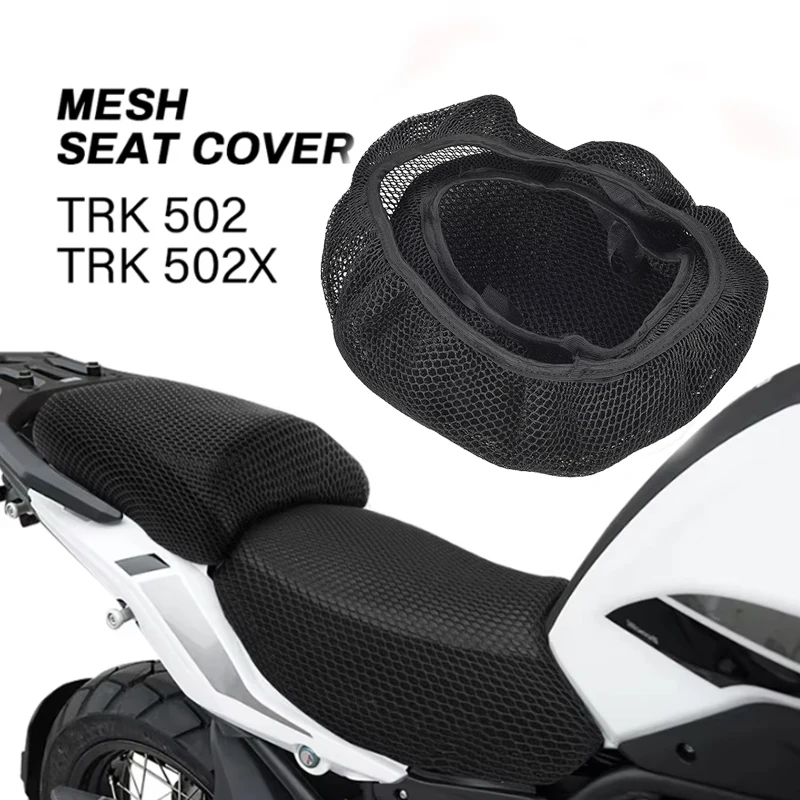 Motorrad Zubehör Anti-Slip 3D Mesh Stoff Sitz Abdeckung Atmungsaktive Wasserdichte Kissen Für Benelli TRK502 TRK 502 TRK 502X Image