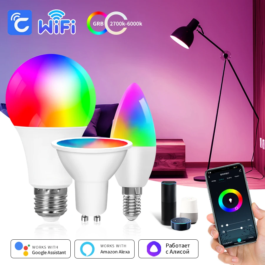 Cozylife Wifi Bluetooth Smart Birne LED Glühbirne E27 RGB CW WW Alexa Led Lampe 110V 220V Smart lampen Für Google Assisatt Lichter Image