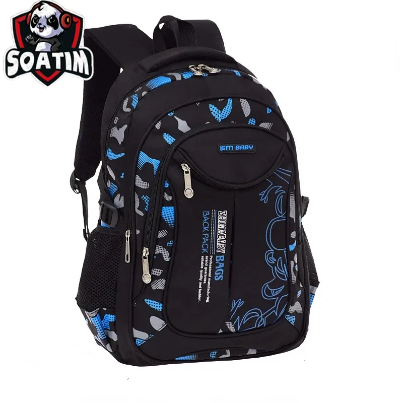 SR-Sac à Dos d'École Primaire Étanche pour Garçon, Cartable de Livres, Orth4WD