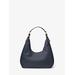 Michael Kors Nolita Small Pebbled Leather Hobo Shoulder Bag Blue One Size