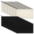 10 pezzi in bianco beige borsa artigianale fai da te astuccio in tela borse per trucco astuccio con cerniera astuccio per cosmetici forniture di cancelleria artigianale scolastica