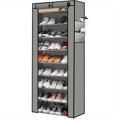 TEMU 10 Tier Shoes Cabinet Storage Organiser Shoe Rack Stand Holds 27 Pairs (58 X 28 X 160 Cm) Image
