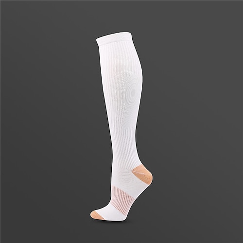 Kompressionsstrümpfe Sportsocken laufsocken 1 Paar Grundlegend Herren Socken Rutschfest Atmungsaktiv Schweißableitend Komfortabel Fitnesstraining Basketball Laufen Joggen Radsport Sport Modisch Nylon Image