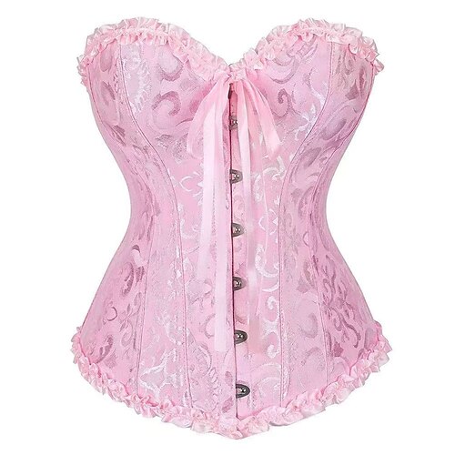 Frauen shapewear reine farbe korsetts punkamp;Gothic Karneval Date Club Spitze atmungsaktiv Bandeau Kurzarm Sommer Frühling Home Outfits Image