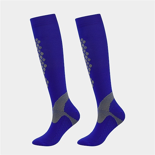 Kompressionsstrümpfe Sportsocken laufsocken 1 Paar Farbblock Herren Socken Rutschfest Atmungsaktiv Schweißableitend Komfortabel Fitnesstraining Basketball Laufen Joggen Radsport Sport Farbblock Image