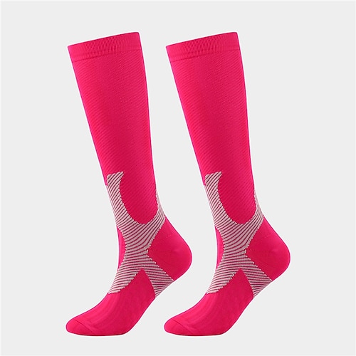 Kompressionsstrümpfe Sportsocken laufsocken 1 Paar Farbblock Herren Socken Rutschfest Atmungsaktiv Schweißableitend Komfortabel Fitnesstraining Basketball Laufen Joggen Radsport Sport Farbblock Image