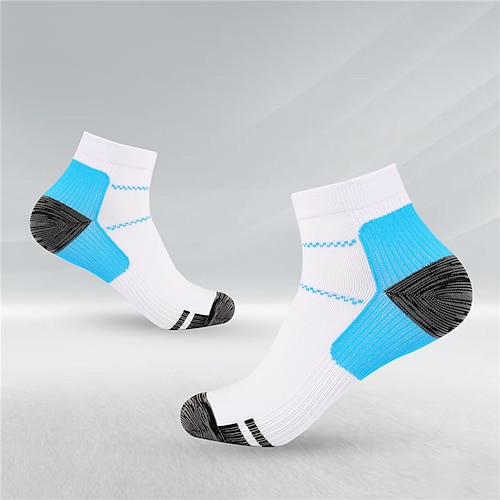 Kompressionsstrümpfe Sportsocken laufsocken 1 Paar Farbblock Herren Socken Rutschfest Atmungsaktiv Schweißableitend Komfortabel Fitnesstraining Basketball Laufen Joggen Radsport Sport Farbblock Image
