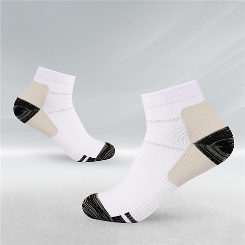 Kompressionsstrümpfe Sportsocken laufsocken 1 Paar Farbblock Herren Socken Rutschfest Atmungsaktiv Schweißableitend Komfortabel Fitnesstraining Basketball Laufen Joggen Radsport Sport Farbblock Image