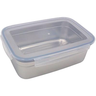Edelstahl Frischhaltedose 550ml Vorratsdose Brotdose Lunchbox Klickverschluss Image