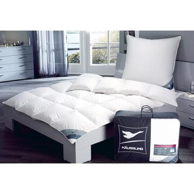 Daunenbettdecke HAEUSSLING "Königstraum - First Class", weiß, B:155cm L:200cm, Füllung: 90% Daunen, 10% Federn, Bettdecken, Hohenstein geprüft Image
