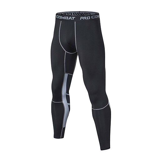 Herren Sporthose Elastischer Bund Hosen Innen Outdoor Sport Outdoor Frühling Herbst Schnelltrocknend Weich Marathon Training Gehen Figurbetonter Schnitt Sportbekleidung Sportkleidung Farbblock Blau Image