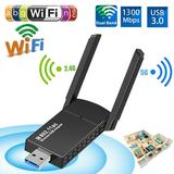 SUWU AC1300 USB WiFi Adapter for PC Wireless Network Adapter for Desktop with Dual Band 2.4G/5G High Gain Antenna USB3.0 WiFi Dongle Supports Windows 11/10/8.1/8/7/XP Mac OS 10.9-10.14