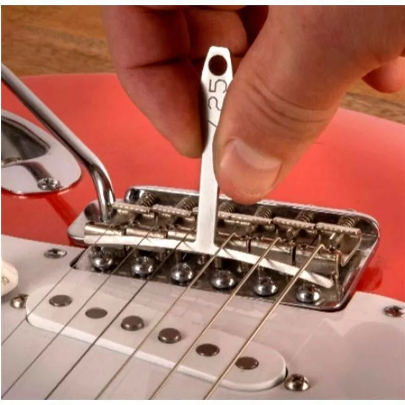 Gitarren schmiere Messwerk zeug Kit Gitarren saiten lineal Unterer Saiten radius Messgerät Gitarren reparatur werkzeuge Gitarren zubehör Image