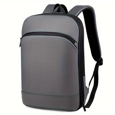 TEMU Computer Bag Backpack, Trendy Solid With Zipper, Backpack, Outdoor Daily Commuting Casual School Bag Image
