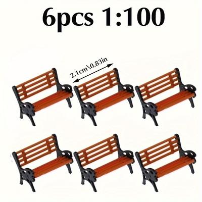 TEMU 6 Pcs Plastic , Benches, Suitable For Eco Landscaping Accessories, , Gardening Gadgets