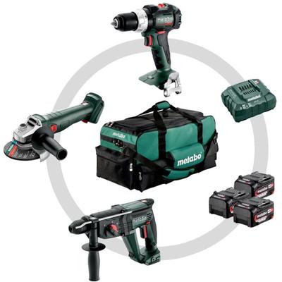 Metabo - Akku Combo Set 3.1 18 v, sb 18 lt bl + w 18 l 9-125 Quick + kh 18 ltx 24, Werkzeugtasche Image