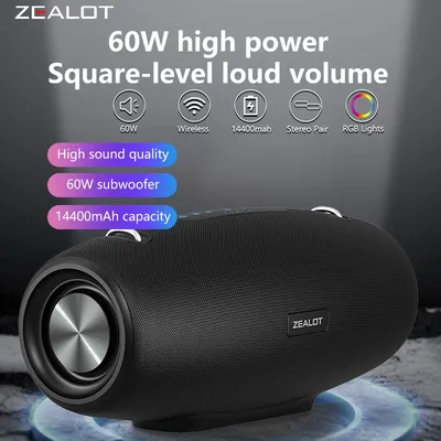 Zealot S67 Wireless Speaker WithShoulder Strap,Outdoor,Waterproof,Portable Speaker with Loud Stero