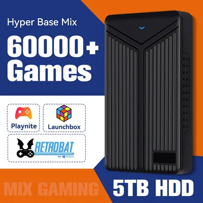 Mix 5TB Gaming Hard Drive With 60000+ Games For PS4/PS3/PS2/GameCube/Sega Saturn/WII/Wiiu Games HDD