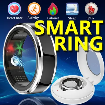 Smart Ring Detect Heart Rate Blood Oxygen Sleep Calories Waterproof Multifunctional Sports Health