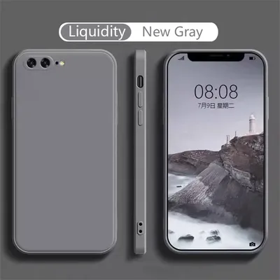 Original Liquid Silicone Soft Case For iPhone 6 6S 8 7 Plus SE 2020 Luxury Classic Phone Cover