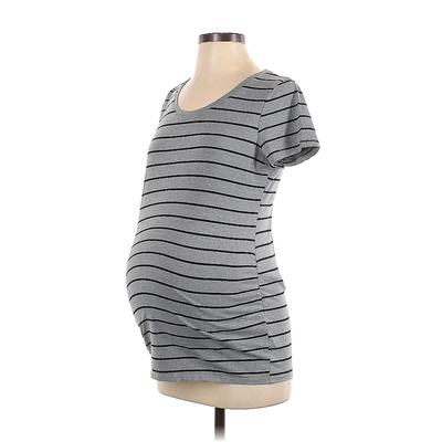 BumpStart Short Sleeve T-Shirt: Gray Tops - Women's Size Small Maternity