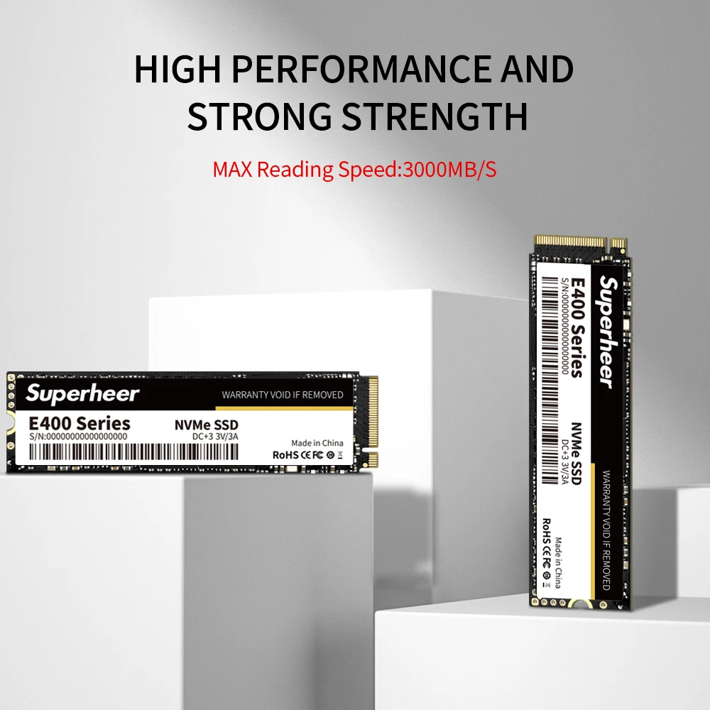 SUPERHEER NVME M2 SSD PCIe 256GB 512GB 128GB 1TB 2tb Disco rigido 2280 Disco a stato solido interno per laptop desktop M.2 PCIe 3.0