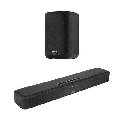 Denon Home Sound Bar SB550 and Home 150 Wireless Speaker Kit (Black/Black) HOME150BKE3
