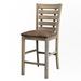 Siscar Lands Set Of 2 Farmhouse Rustic Solid Wood Dining Chairs brown/gray in Grayish Brown | 25" H X 18" W X 19" D | Wayfair SR-407LW2537P168503
