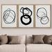 wall26 Black & Gray Grunge Duotone Geometric Ring Pattern Abstract Shapes Illustrations Modern Art Decor black | 36" H x 24" W | Wayfair