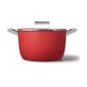 Faitout Smeg diam 26 cm tout feux rouge mat